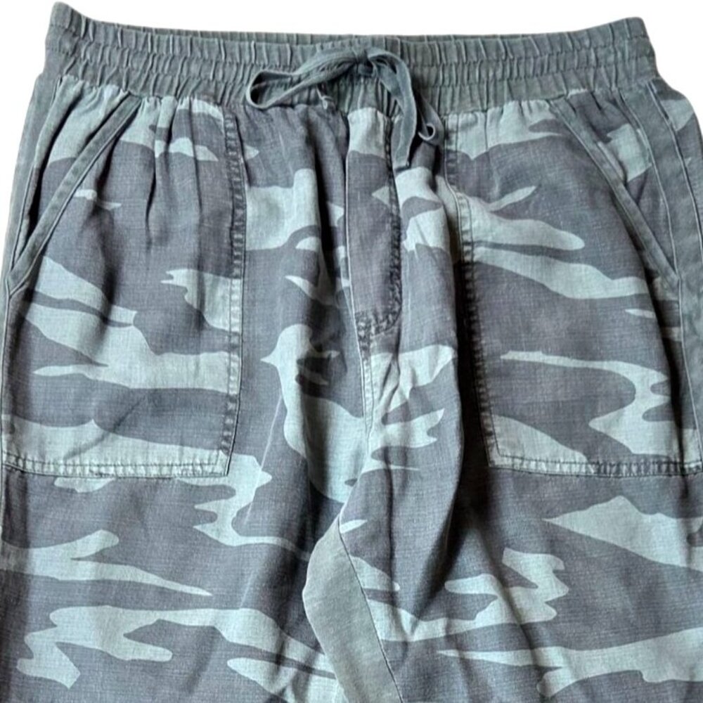 Splendid Gray Camo Jogger Large in Super Soft Linen Blend Fabric with Pockets - Picture 4 of 7